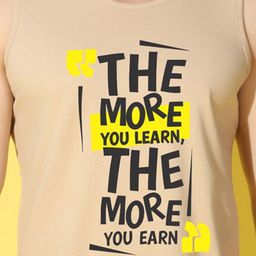 WOOSTRO Pack Of 2 Printed Combed Cotton Gym Vests VWS26(MORE RUST)(RUN RUST) image 2