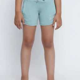 METTLE Kids Light Teal Solid Shorts-picture-25
