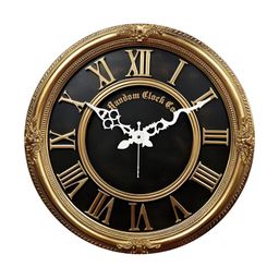 RANDOM Black & Silver-Toned Printed Contemporary Wall Clock-35
