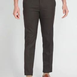 Arrow Brown Regular Fit Trousers-picture-46