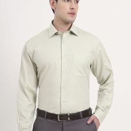 JADE BLUE Long Sleeves Pure Cotton Formal Shirt-image-17