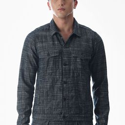 Jack & Jones Checked Shirt Collar Pure Cotton Denim Jacket-image-34