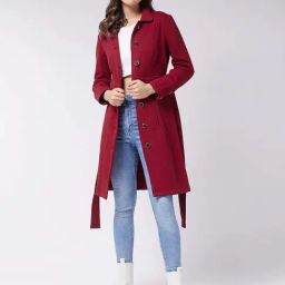 Miss Chase Maroon Relaxed Fit Jacket-picture-35