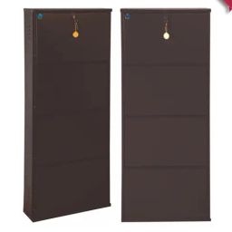 Delite Kom Powder Coated Coffee Wall Mounted Metal Shoe Rack ( 4 Shelves DIY)-image-97