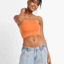 Forever 21 Orange Regular Fit Tube Top-image-10