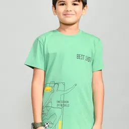 YOUMAA Boys Bio Finish Graphic Printed Round Neck Pure Cotton T-shirt-image-47