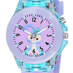 ON TIME OCTUS Kids Printed Dial & Straps Analogue Watch KD-032 PURPLE RABBIT image 2