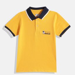 makemyfab Boys Typography Printed Polo Collar T-shirt-image-82