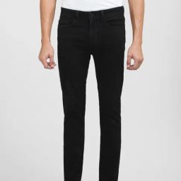 SELECTED HOMME Black Cotton Slim Fit Jeans-image-93