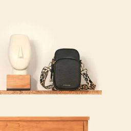 Accessorize London Black Polyester Solid Mobile Pouch-picture-3