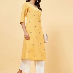 RANGMANCH BY PANTALOONS Women Floral Embroidered Palazzos-picture-48