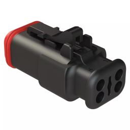 AMPHENOL SINE/TUCHEL PLUG W/STRAIN RELIEF END CAP, 4POS, BLK, AT06-4S-SR01BLK-image-76