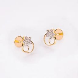 P.N.Gadgil Jewellers 14k Gold Refined Radiance Stud Diamond Earrings For Women-image-74
