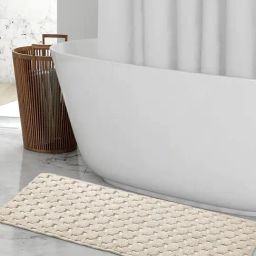 Saral Home YANO Geometric Ivory Cotton Antiskid Bath Mat-image-54
