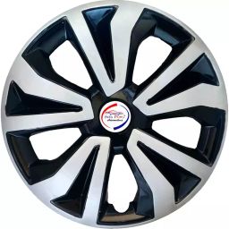 Auto Pearl TiBS02 R14 35.56 cm (14 Inch) PPress Type Wheel Hubcap with Retention Ring Glossy Black Silver Wheel Cover for Tata Altroz XE Petrol (Set of 4)-image-25