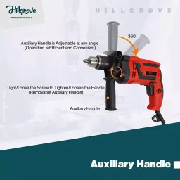 Hillgrove 1000 W 13 mm Drill Machine with 5 Pcs Masonry Drill Bit & Claw Hammer, HGCM225M1 image 5