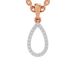 Sparkles 14KT Gold 0.11 Ct Lab Grown Shape Halo Diamond Pendant- 0.76 g-picture-25