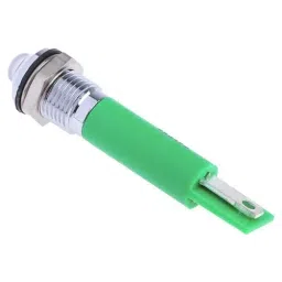 RS PRO Green Panel Mount Indicator 24V AC/DC, Mounting Hole Size 8 mm, Termination Type Solder Tab, IP Rating IP67, Model No 211522 image 4