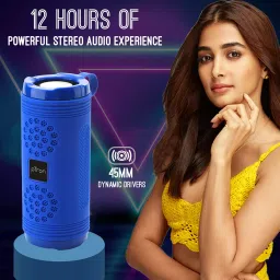 Ptron Quinto Evo 8W Wireless Speaker with Built-in Mic (Blue) image 2