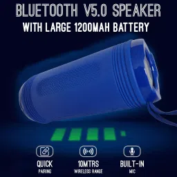 Ptron Quinto Evo 8W Wireless Speaker with Built-in Mic (Blue) image 4