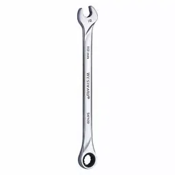 Westward Ratcheting Wrench Alloy Steel Chrome Head Size 18 mm Overall Length 11 3/8 inch, 54PN99-18