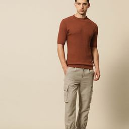 Mr Bowerbird Tailored Fit Cable Knit Pullover-image-84
