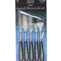 Brusto Artists' Special Effects Palette Knives Pack of 5 - Black Silver-21