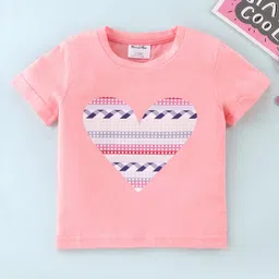 Kookie Kids Short Sleeves Tee Heart Print - Pink-picture-6