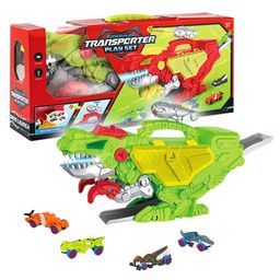 PLUSPOINT All in 1 Dinosaurs Truck, Dino Transport Car Carrier Truck Toy with Mini Dinosaur Figures , Dino Park Toy Birthday Gift for 3+ Year Old Boys and Toddlers (Dino Truck) - (color may vary)-71