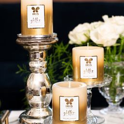 Iris Homefragrances Glitter Pillar Candle - 260 g-65