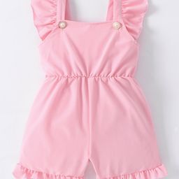 Kookie Kids Sleeveless Jumpsuit With Solid Colour - Pink-image-37