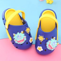 Oh! Pair Slip On Clogs with Monster Applique & Back Strap - Pink-picture-13