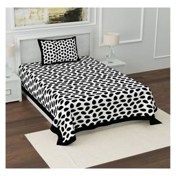 UniqChoice Pure Cotton Jaipuri Single bed sheet With 1 Pillow Cover-16