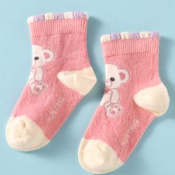 Mustang Knit Ankle Length Socks With Animal Design - Pink-image-106