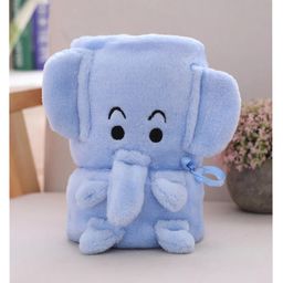 VOIDROP Cute Elephant Plush Blanket for KidsSoft, Cozy Blue Blanket with Adorable Cartoon DesignPerfect for Babies, Toddlers, and Children-image-12