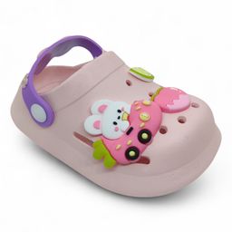 Lil Lollipop Bunny & Fruits Applique Anti Slip Perforated Slingback Clogs - Pink-picture-20