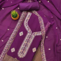 KALINI Embroidered Unstitched Dress Material-picture-22