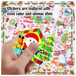 FunBlast Christmas Theme Kawaii Stickers Set  Set of 8 Sheets Multicolor image 4