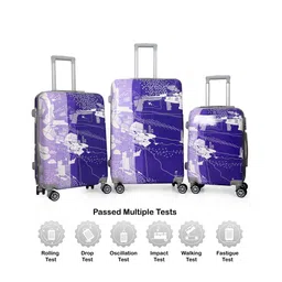 Polo Class Set Of 3 Printed Hard Case 360 Degree Rotation Trolley Suitcases image 4