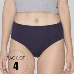 Lyra Assorted Color Cotton Hipster Panties - Pack Of 4-image-89