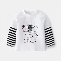 LULU & SKY Boys Printed Organic Cotton Applique T-shirt-image-20