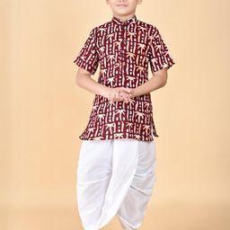 HUMAN CHOICE Kids-Boys Pure Cotton Kurta Sets-image-85