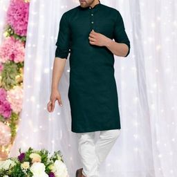 ANUJ FASHION Men Mandarin Collar Straight Kurta-picture-36