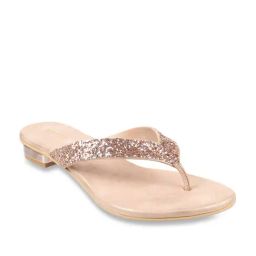 Mochi Women's Rose Gold Thong Sandals-image-30
