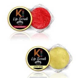 KINDED Herbal Strawberry & Cow Ghee Lip Scrub Combo-image-90