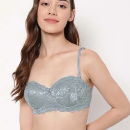 Clovia Grey Balconette Bra-image-37