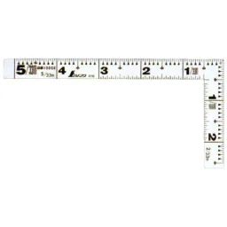 Shinwa Rules Carpenter's Square Flat Silver Scale for Ironwork, 10240194-41