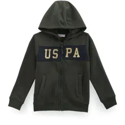 U.S. Polo Assn. Kids Green Printed Full Sleeves Sweatshirt-picture-34
