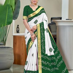 Pandadi Saree Bandhani Printed Zari Sarees-12