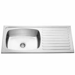 Jayna Signature Collection Jupiter 45x20 inch Glossy Finish Stainless Steel Single Bowl Kitchen Sink with Drain Board, SBSD 04 (DX)-image-19